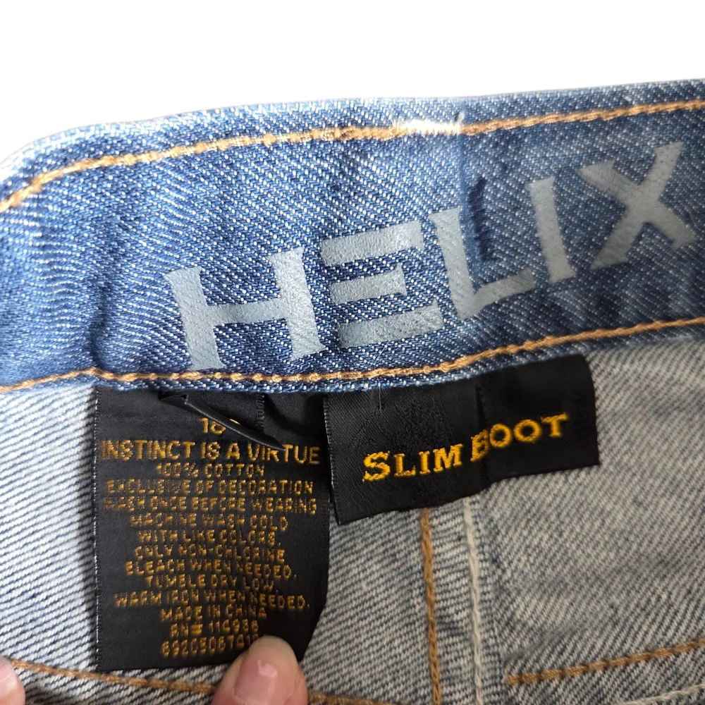 Helix Light Blue Slim Boot Jeans 18 - Picture 6 of 8